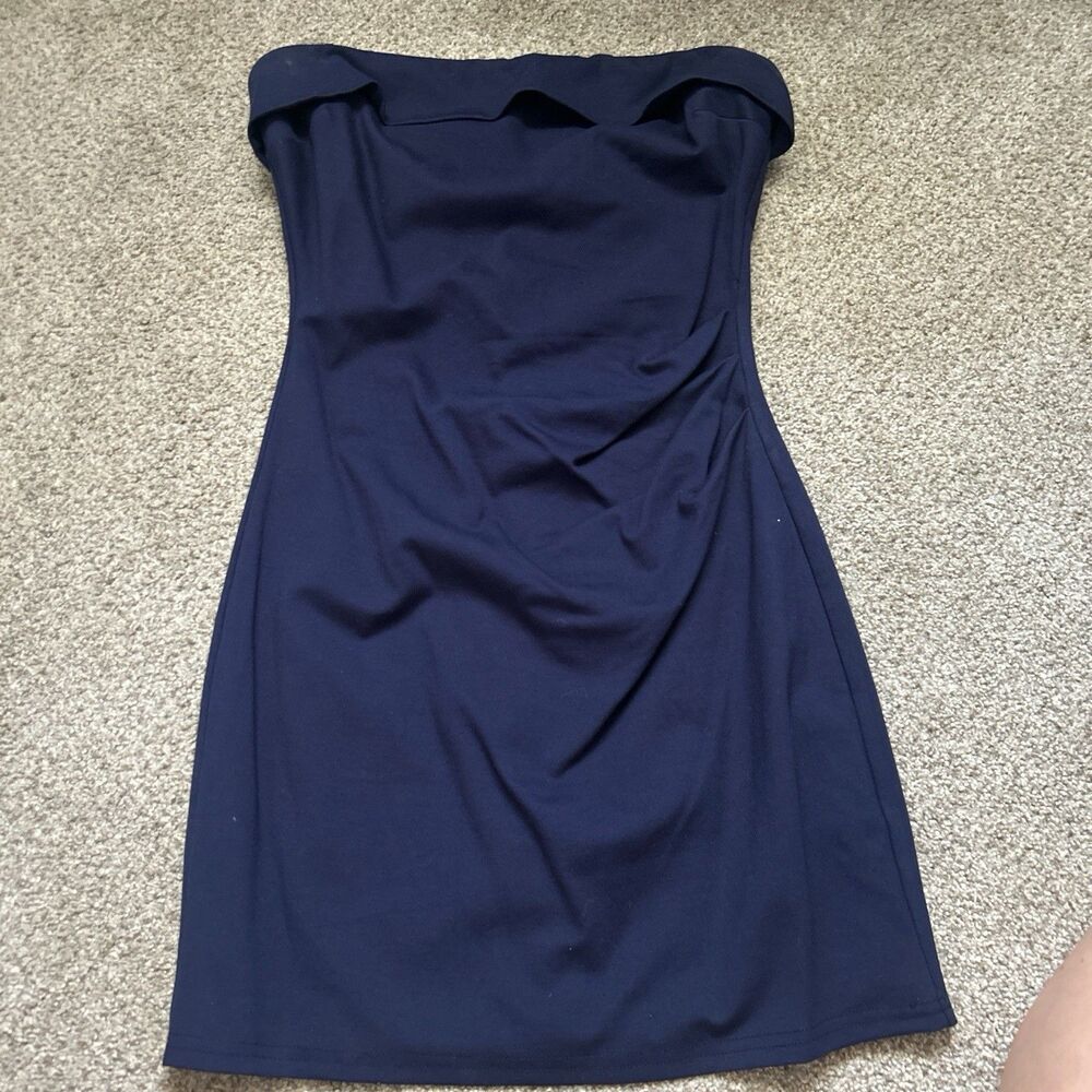 Navy Blue Strapless, Windsor Homecoming Dress Size Small